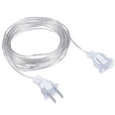 STOBOK Clear Extension Cord - 16Ft Transparent PVC String Lights Extender Lamp Cord Plug-in Curtain Lights Connector Accessory for Indoor Outdoor Use