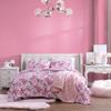 Betsey Johnson - Quilt Set, Reversible Brushed Microfiber Bedding with Matching Shams, Diamond Stitched Bedroom Decor (Floral Vineyard Pink, Queen) view 1