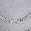 CC Home Furnishings 18" Gray Solid Texture and Striped Square Pouf Ottoman view 4