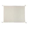 CC Home Furnishings Beige and Ivory Classic Striped Throw Blanket with Tassels 50" x 60" view 3