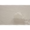 CC Home Furnishings Beige and Ivory Classic Striped Throw Blanket with Tassels 50" x 60" view 4