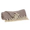 CC Home Furnishings Brown and Beige Woven Handloom Herringbone and Gingham Throw Blanket 52" x 67" view 3