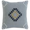 CC Home Furnishings 20" Gray and White Scandinavian Diamond Motif Square Throw Pillow view 1