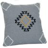 CC Home Furnishings 20" Gray and White Scandinavian Diamond Motif Square Throw Pillow view 4