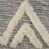 CC Home Furnishings 16" Gray and White Geometric Peaks Tufted Square Pouf Ottoman view 4