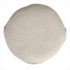 CC Home Furnishings 18" Beige Solid Texture Diamond Round Pouf Ottoman view 4