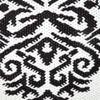 CC Home Furnishings 20" Black and White Damask Pattern Square Throw Pillow view 2