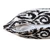 CC Home Furnishings 20" Black and White Damask Pattern Square Throw Pillow view 3