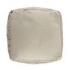 CC Home Furnishings 20" Taupe and Beige Geometric Handmade Square Pouf Ottoman view 4