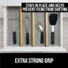Gorilla Grip Drawer Liner and Wire Shelf Liners Set of 4, Drawer Liner Size 12 in x 20 FT in Gray, Non Adhesive, Wire Shelf Liner Size 14x36 in Charcoal, Waterproof Hard Plastic, 2 Item Bundle view 3