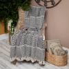 CC Home Furnishings Beige and Black Transitional Woven Handloom Throw Blanket 52" x 67" view 2