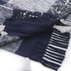 CC Home Furnishings 108" Blue and White Minimal Plaid Coverlet with Fringe - King Size view 4