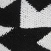 CC Home Furnishings 18" White and Black Chevron Arrow Round Pouf Ottoman view 3