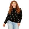 Tipsy Elves Metallic Clover Sweatshirt Size Medium view 3