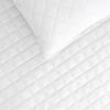 Easy-Going Twin Size Reversible Quilt Set with 1 Quilt and 1 Pillow Sham, Soft Bed Quilt Cover, Water Resistant Lightweight Microfiber Bedspread, Stain Resistant, White/White view 3