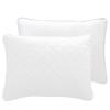 Easy-Going Twin Size Reversible Quilt Set with 1 Quilt and 1 Pillow Sham, Soft Bed Quilt Cover, Water Resistant Lightweight Microfiber Bedspread, Stain Resistant, White/White view 4