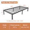 Umyder Twin XL Size Bed Frame with Steel Slats Support,Sturdy and Durable No Box Spring Needed 14 Inch High Platform Metal Bedframes Black Heavy Duty 3500lbs,Noise Free,Easy Assembly view 2