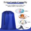 Woanger 12 Pack 28 x 45 Inch Extra Large Laundry Bags Bulk Washable Travel Laundry Bag with Drawstring Closure Large Dirty Clothes Organizer for College Dorm Home Hotel Camping(Blue) view 4