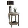 BNNP Tea Table for Living Room 2 Tier Round Side Table with Open Storage and Wooden Legs, Small Coffee Table Next to Sofa, Bedroom Bedside Table Coffee Table (Size : 50 * 50 * 66cm) view 1