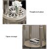BNNP Tea Table for Living Room 2 Tier Round Side Table with Open Storage and Wooden Legs, Small Coffee Table Next to Sofa, Bedroom Bedside Table Coffee Table (Size : 50 * 50 * 66cm) view 4