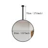 Gaommini Large Circle Mirror, Ceiling Mounted Hanging Mirror, Black Metal Frame Mirror for Bathroom Vanity Makeup, Wall Round Mirror (Size : Diameter-50CM/19.7INCH) view 2
