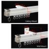 ZJKXJH Flexible Bendable Curtain Track, Ceiling Wall Mounting Room Curtains Divider, Aluminum Hotel RV Shower Bay Window Curtain Rail (Color : Ceiling Mount, Size : 732cm/24ft) view 3