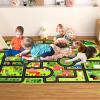 GlowSol Kids Carpet Playmat Kids Rug 810 City Life Rug for Playing with Cars Educational Play Rug Traffic Road Kids Play Mat Non-Slip Non-Shedding Area Rug for Crawling Nursery view 2