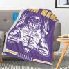 Custom Football Player Blanket with Team Name Text and Number, Personalized Football Throw Blankets, Unique Gifts for Football Lovers, Fans, Teammate, Friend view 3