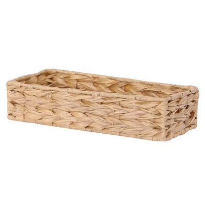 Hand-woven Basket Seagrass Storage Rectangular Basket for Organizing Farmhouse Magazine Holder for Bathroom