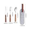 CALLARON Travel Utensils Stainless Steel Tableware Set Travel Utensil with Spoon Fork Portable Camping Flatware Case Cutlery Holder for Bbq Grilling Outdoor Utensil Sets view 2