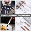 CALLARON Travel Utensils Stainless Steel Tableware Set Travel Utensil with Spoon Fork Portable Camping Flatware Case Cutlery Holder for Bbq Grilling Outdoor Utensil Sets view 3
