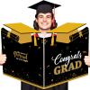 Roowest Jumbo Graduation Card Guest Book 2026 Graduation Party Decorations Class of 2026 Big Giant Card for College High School Party, 24.8 x 16 Inches(Black, Gold) view 1