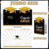Roowest Jumbo Graduation Card Guest Book 2026 Graduation Party Decorations Class of 2026 Big Giant Card for College High School Party, 24.8 x 16 Inches(Black, Gold) view 2