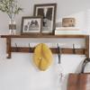 AMBIRD Coat Rack Wall Mount with Shelf, 28.9 Inches Coat Hooks Wall Mounted with 5 Hooks, Wall Hat Hooks for Hanging in Entryway, Living Room, Bathroom, Bedroom (Brown) view 1