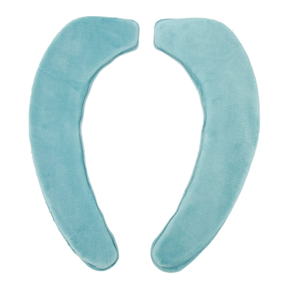 Dioche 2 Pcs Toilet Seat Cover Toilet Warmer Cover Soft Comfortable Warm Washable Self Adhesive Flannel Toilet Seats Cover Cushion (Light Blue)