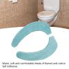Dioche 2 Pcs Toilet Seat Cover Toilet Warmer Cover Soft Comfortable Warm Washable Self Adhesive Flannel Toilet Seats Cover Cushion (Light Blue) view 3