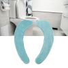 Dioche 2 Pcs Toilet Seat Cover Toilet Warmer Cover Soft Comfortable Warm Washable Self Adhesive Flannel Toilet Seats Cover Cushion (Light Blue) view 4
