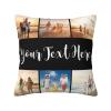AMAPARK Customized Throw Pillow Covers Personalized Pillow Case with Photo Text, Square Pillowcase Cushion Covers for Sofa Couch Bed Chair Farmhouse Decorative Multi Sizes, 6 Photos, 26"x26" view 1