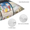 AMAPARK Customized Throw Pillow Covers Personalized Pillow Case with Photo Text, Square Pillowcase Cushion Covers for Sofa Couch Bed Chair Farmhouse Decorative Multi Sizes, 6 Photos, 26"x26" view 4