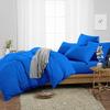British Linen's - 100% Egyptian Cotton Duvet Cover Set, 3 Piece Luxury Soft Comforter Bedding Set with Zipper Closure & 400 Thread Count Quilt Cover Sets - Royal Blue Solid, Full. view 2