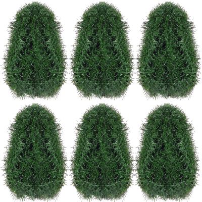 Shappy 90 ft 6 Rolls Wedding Tinsel Garland Decor Glitter Metallic Twist Garland Wedding Summer Luau Birthday Party Indoor Outdoor Hanging Home Decor(Matte Green)