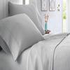British Linen's - 100% Egyptian Cotton Duvet Cover Set, 3 Piece Luxury Soft Comforter Bedding Set with Zipper Closure & 400 Thread Count Quilt Cover Sets - Light Grey Solid, Full. view 3