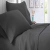British Linen's - 100% Egyptian Cotton Duvet Cover Set, 3 Piece Luxury Soft Comforter Bedding Set with Zipper Closure & 600 Thread Count Quilt Cover Sets - Dark Grey Solid, Oversize King Plus. view 3