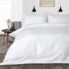 British Linen's - 100% Egyptian Cotton Duvet Cover Set, 3 Piece Luxury Soft Comforter Bedding Set with Zipper Closure & 600 Thread Count Quilt Cover Sets - White Stripe, Twin. view 1