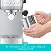 CASABREWS 3700 Essential Espresso Machine 20 Bar, Stainless Steel Cappuccino & Latte Machine with Steam Frother for Home, 43.9oz Water Tank, Coffee Gift for Women & Men, Silver view 4