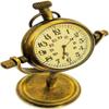 Antique Handmade Stand Solid Antique Finish Brass Table Clock Desk Clock Shelf Clock Mantel Clock Mechanical Analog Clock for Home/Office by Nexus Center view 3