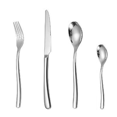 Silverware Set for 16 Stainless Steel Flatware Set Modern Cutlery Utensils 64 Piece Include Knives Forks and Spoons Tableware Set for Home Kitchen Wedding Restaurant Nice Weight Mirror Polished