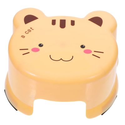 KOMBIUDA Home Thickened Portable Bath Stools Small Compact Slip Non Plastic Japanese Pregnant Toilet Skid Room Step Cartoon Training Potty Anti- Yellow Chair Shower One for Woman