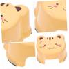 KOMBIUDA Home Thickened Portable Bath Stools Small Compact Slip Non Plastic Japanese Pregnant Toilet Skid Room Step Cartoon Training Potty Anti- Yellow Chair Shower One for Woman view 2