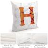 TiuKiu Throw Pillow Covers 24"x24" Basketball Personalized Initial Monogram H Decorative Square Throw Pillow Covers Sports Alphabet Custom Letter Cushion Case for Sofa Couch Farmhouse Home Decoration view 4